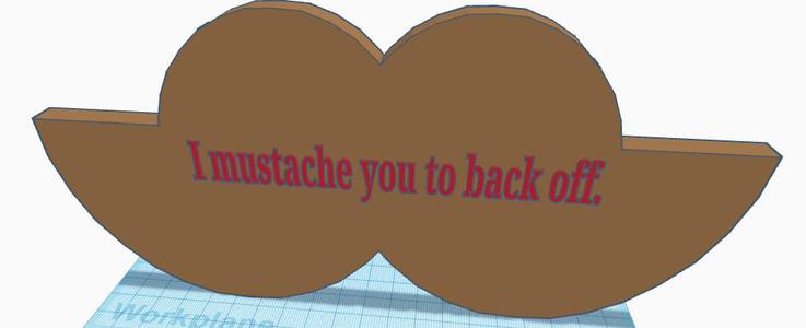 Mustache wall-mounted