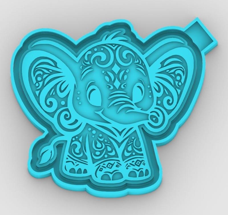 aztek elephant 181639 - freshie mold - STL for silicone mold