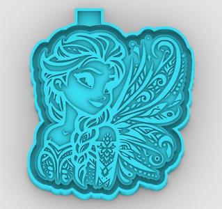 elsa from frozen 181640 - freshie mold - STL for silicone mold