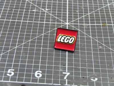 Lego logo enamel pin