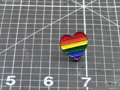 Rainbow Heart enamel pin