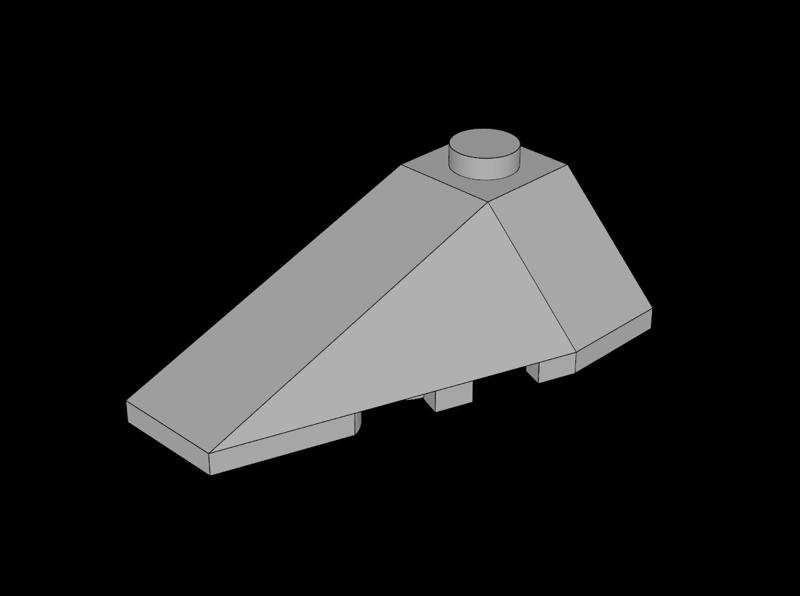 Lego Compatible (43710.dat) Wedge  4 x  2 Double Left