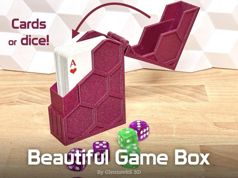 Beautiful Game Box (For Cards or Dice)