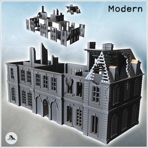 Maltot Castle (Calvados, Normandy, France) (destroyed version) (11) - Modern WW2 WW1 World War Diaroma Wargaming RPG Mini Hobby