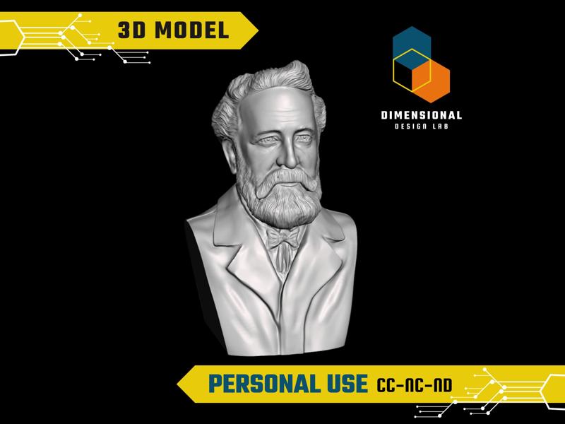 Jules Verne - High-Quality STL File for 3D Printing (PERSONAL USE)