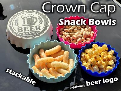 crown cap snack bowls (stackable)