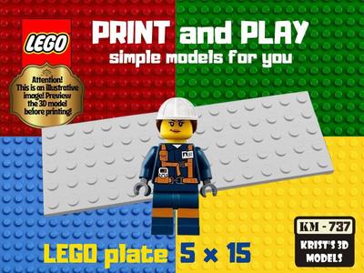 lego plate 5x15