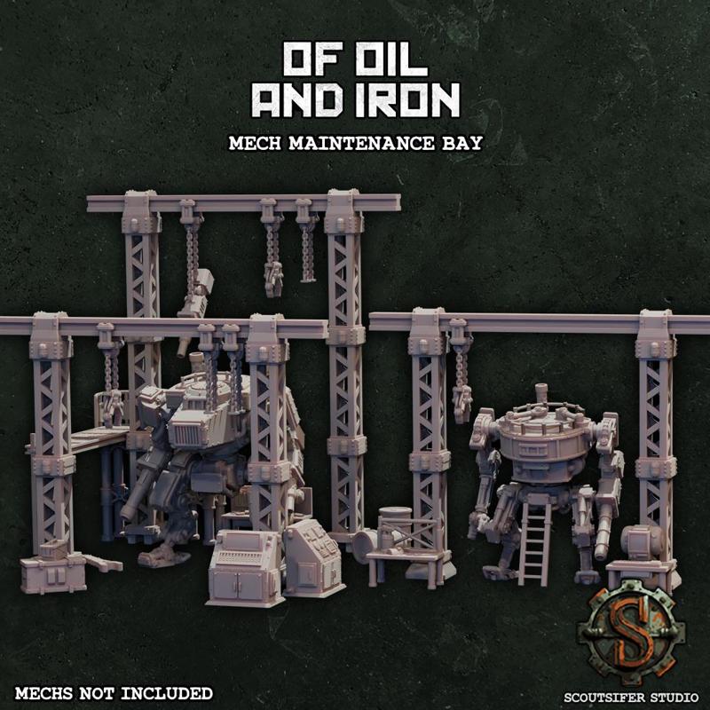 Mech Maintenance Bay / Hangar Diorama Terrain Set