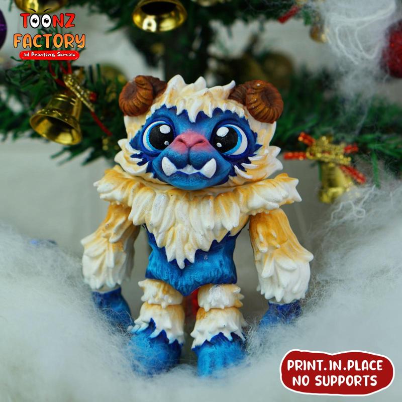 PRINT-IN-PLACE CUTE FLEXI YETI ARTICULATED