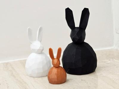 Cute Easter Low Poly Bunny Size L, M and MINI