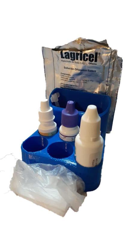 Portable eye drop organizer