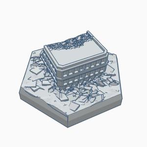 Sci-Fi Ruined Building 27 Hex Map Scale HMSSFR027
