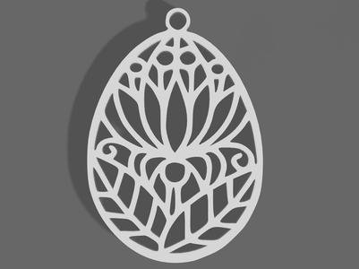 Easter ornament -  egg with flower