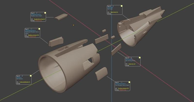 Electra RC Model - Tail - Section 3.