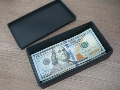 money box, dollar, euro