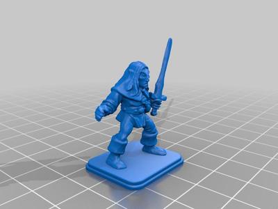 HeroQuest Elf Long Sword Straightened