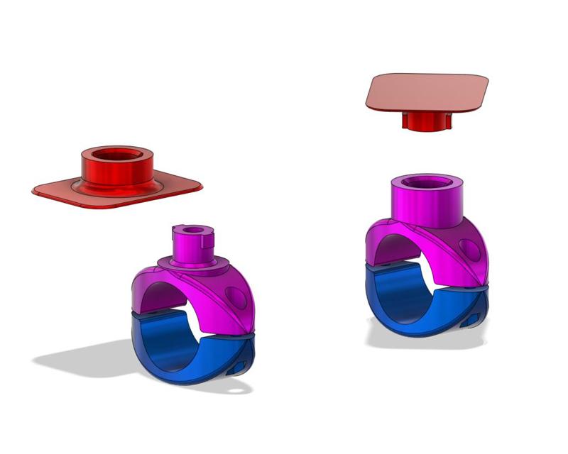 Bike smartphone mount with quick lock for bike stem