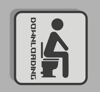 Toilet sign - downloading
