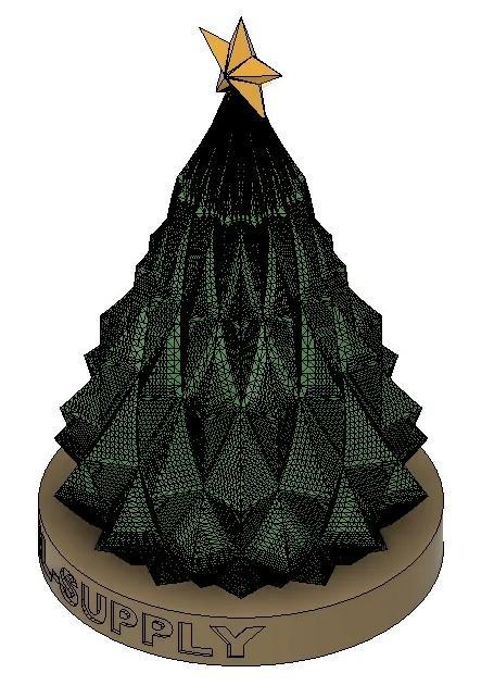 Base, tree and star for use with TopKit TKK100 kit build christmas tree