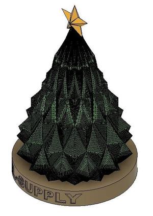 Base, tree and star for use with TopKit TKK100 kit build christmas tree