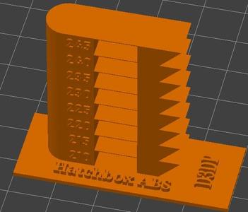 Hatchbox ABS Temp Tower MK3/s Gcode