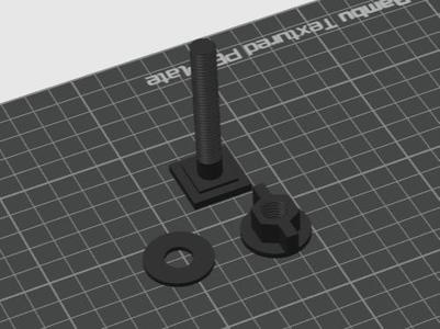 Toilet seat screw with square head