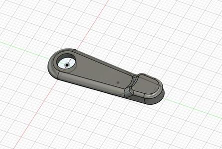 Basic zipper pull with grip (fusion 360 files available)