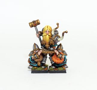 Dwarf lord on shield