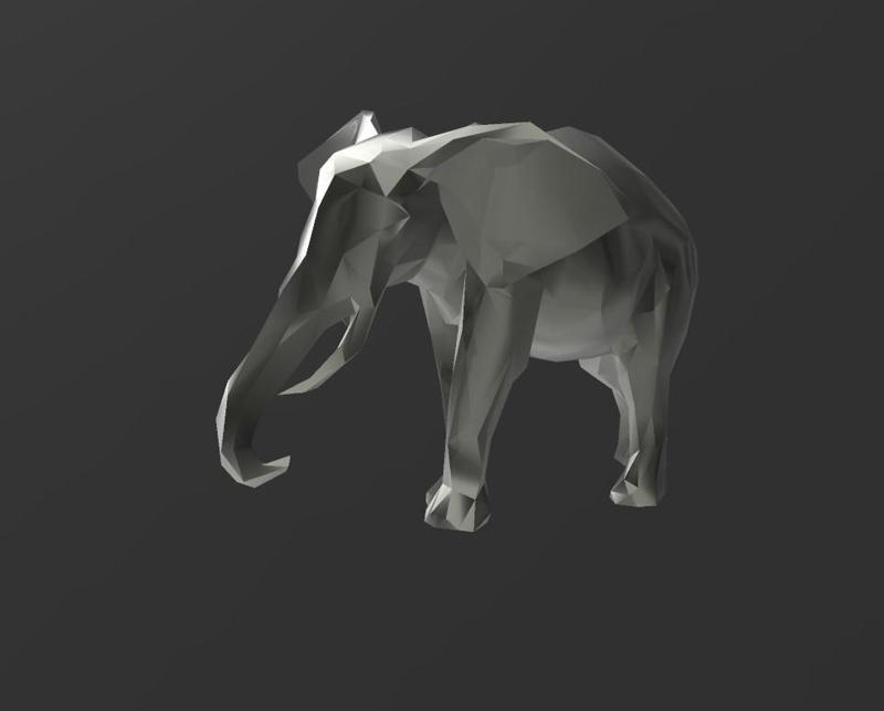 Elephant L4 - Low Poly - Excellent Design - Decor
