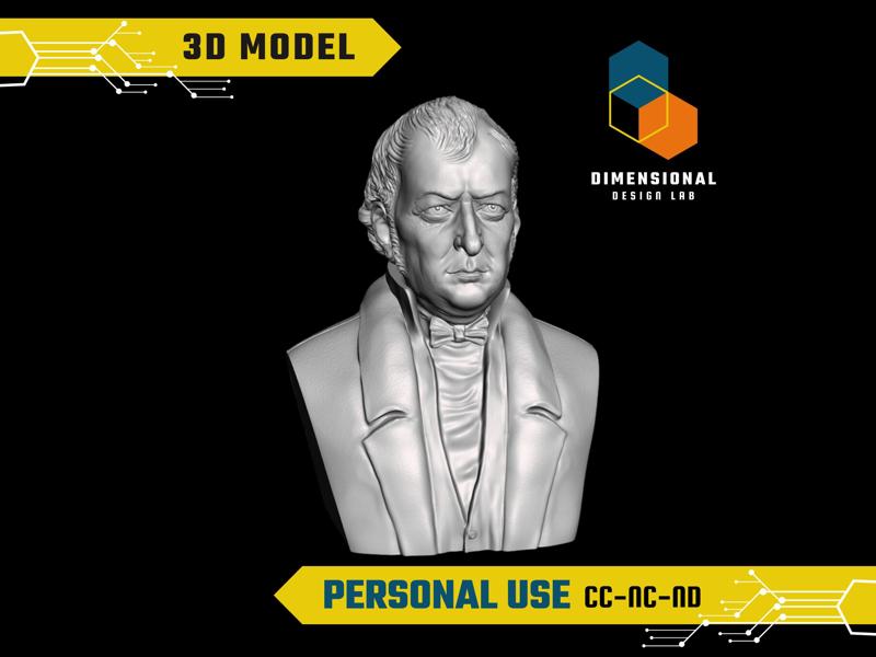 Eli Whitney - High-Quality STL File for 3D Printing (PERSONAL USE)