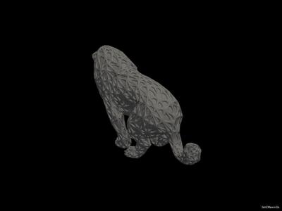 Echo of the Claws Lion - Voronoi Style - Spider Web - LowPoly - Perfect Design - Easy Print - Decor