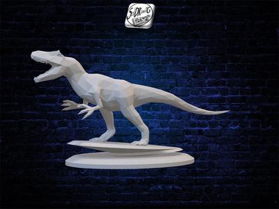 Dinosaur Preparing to Attack T-Rex - Low Poly - Bust - Excellent Design - Decor