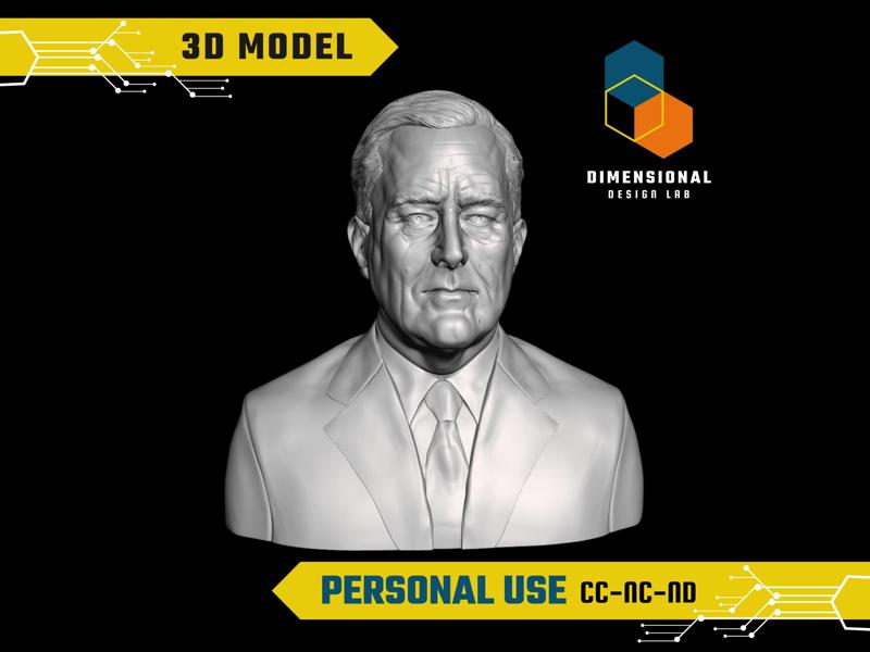Franklin D. Roosevelt - High-Quality STL File for 3D Printing (PERSONAL USE)