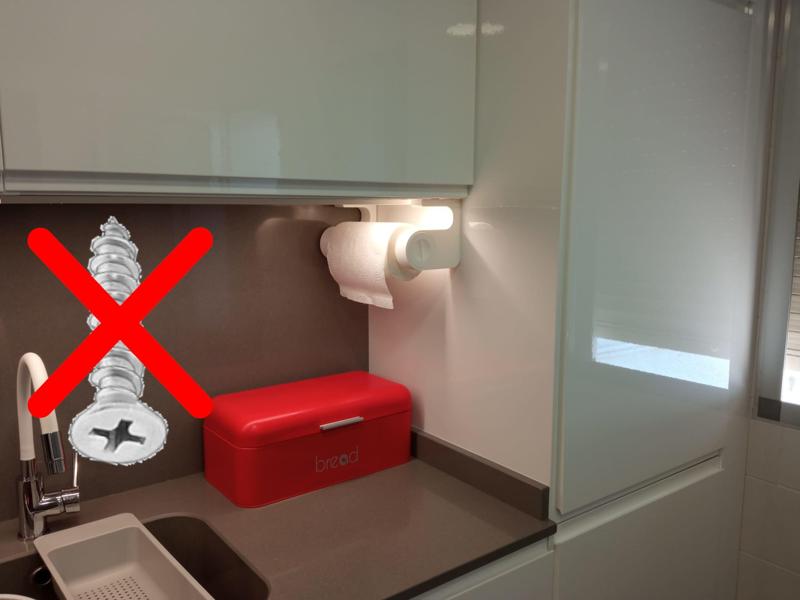 Screwless Paper Towel Holder