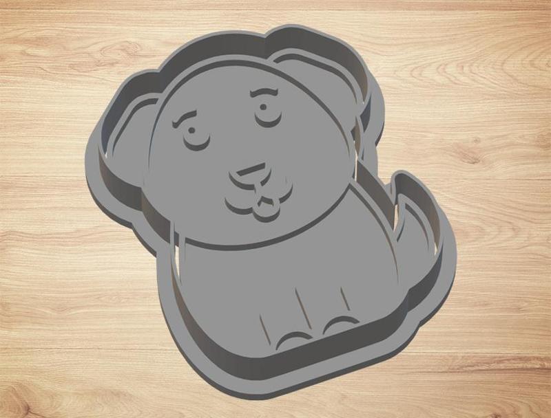 cookie cutter dog - cutter and stamp