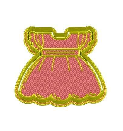 girl dress 5 cutter & stamp