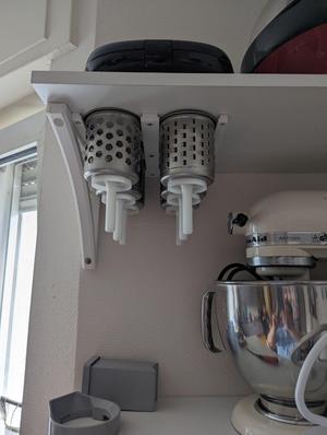 KitchenAid hanger for grind/shredder attachments