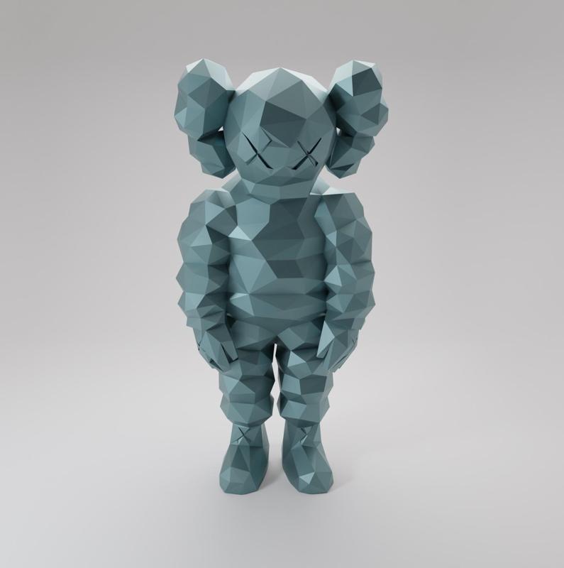 KAWS Inspired Figures - Low-Poly (XX)
