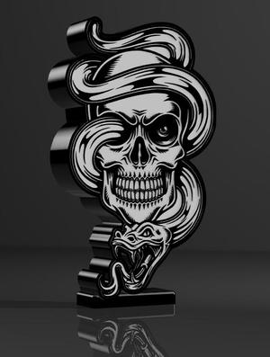 snake skull lamp