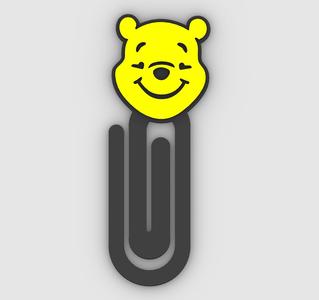 winnie pooh - Paper clip, bookmark - 3MF pre-painted , STL