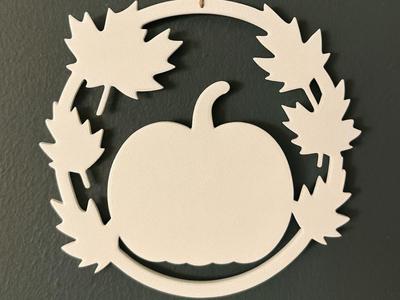 Pumpkin & Maple Leaf Autumn Pendant Decoration