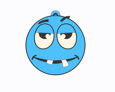 Blue Emoji - Haa ha Keychain, Earring, Bagcharm