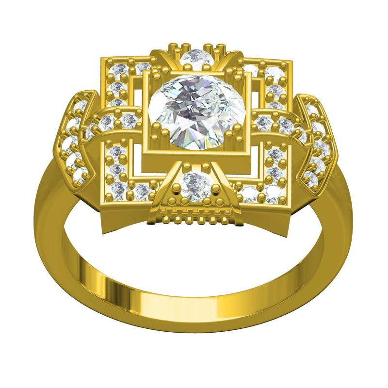 Antique Square Shape Vintage Ring