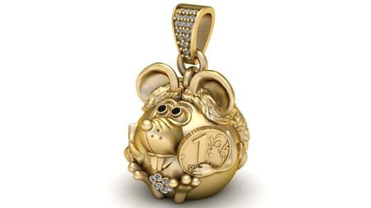 Mouse Pendant  3D printable model
