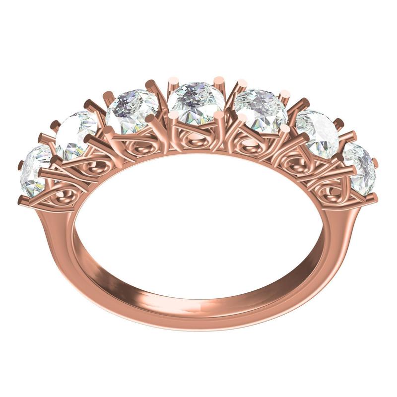 Seven Stone Antique Solitaire Wedding Ring
