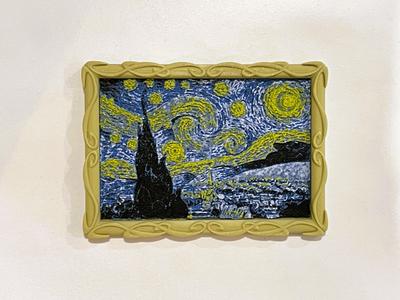 Starry Night By Vincent Van Gogh Hueforge filament painting