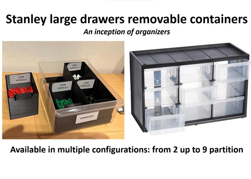 Stanley Large Drawers Removable Dividers