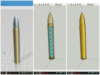 .43 cal bullet container