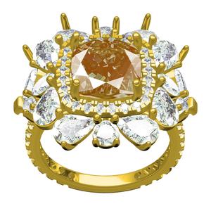 Cushion Cut Diamond Pear Diamond Halo Vintage Ring