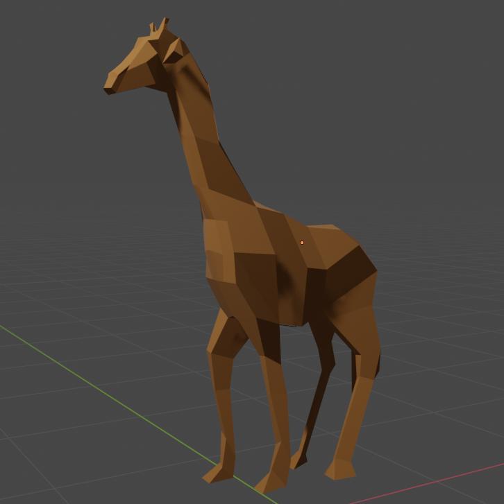 low poly giraffe